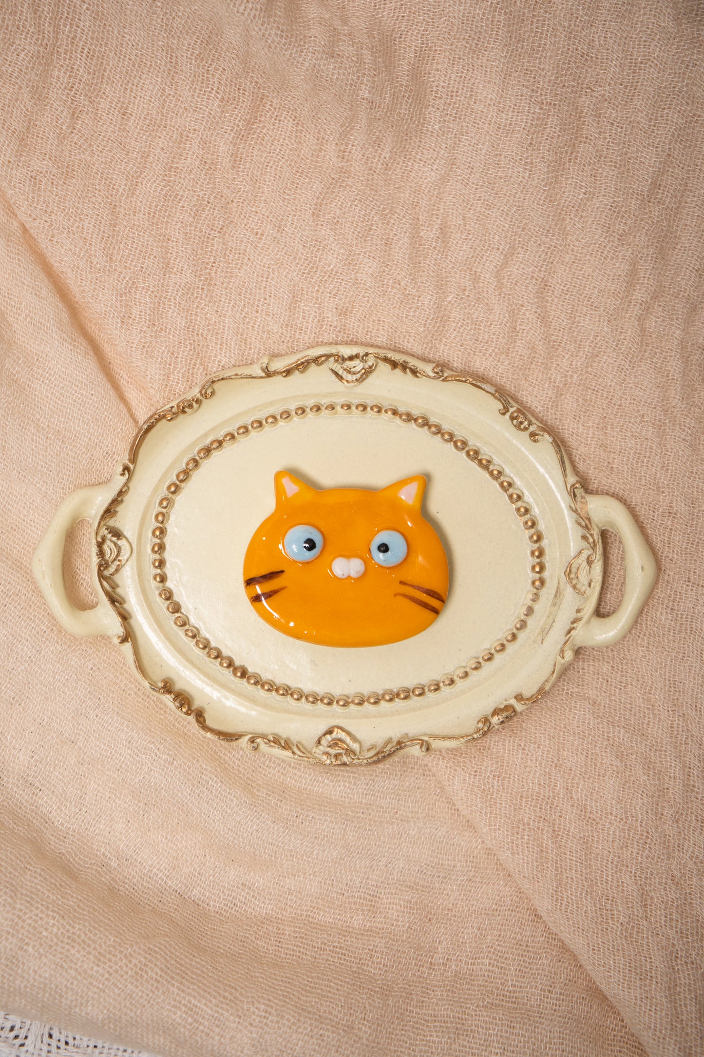 Ceramic Cat Head Magnet