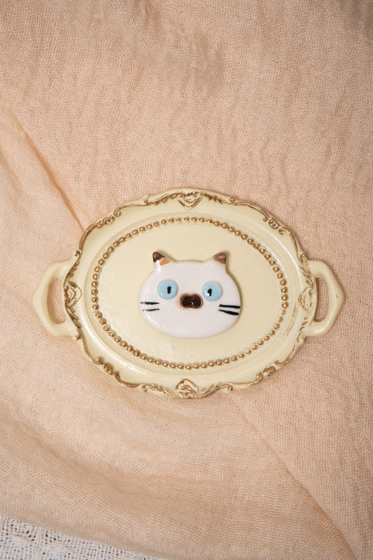 Ceramic Cat Head Magnet