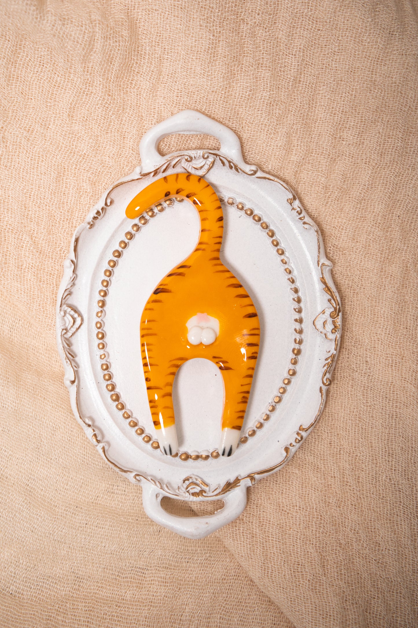 Ceramic Cat Butt Magnet