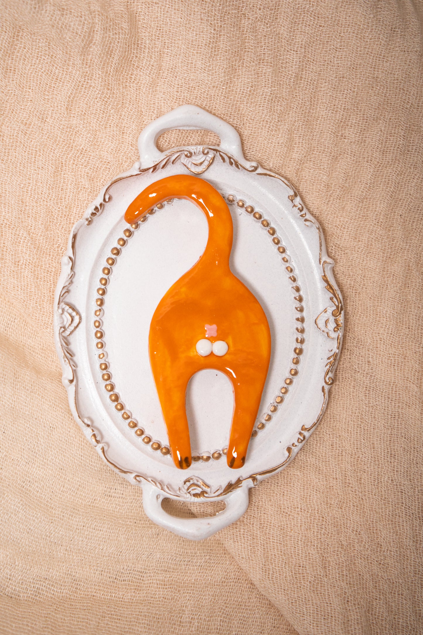 Ceramic Cat Butt Magnet