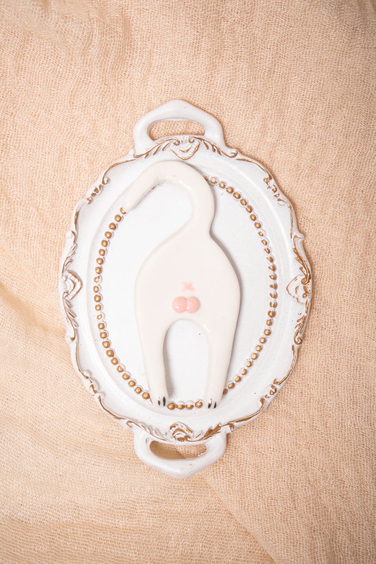 Ceramic Cat Butt Magnet